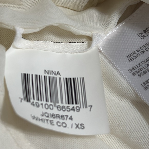 BCBGMaxAzria Nina Sleeveless‎ White Sequin Mini Dress Sz XS Party Bridal Wedding - Picture 11 of 13